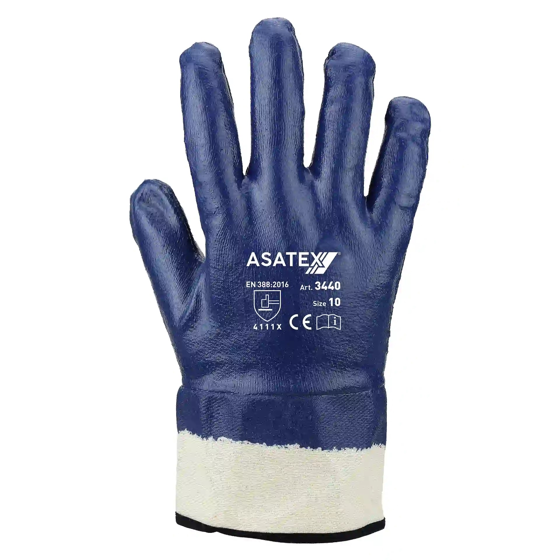 NITRIL Handschuh blau vollbeschichtet 3440   