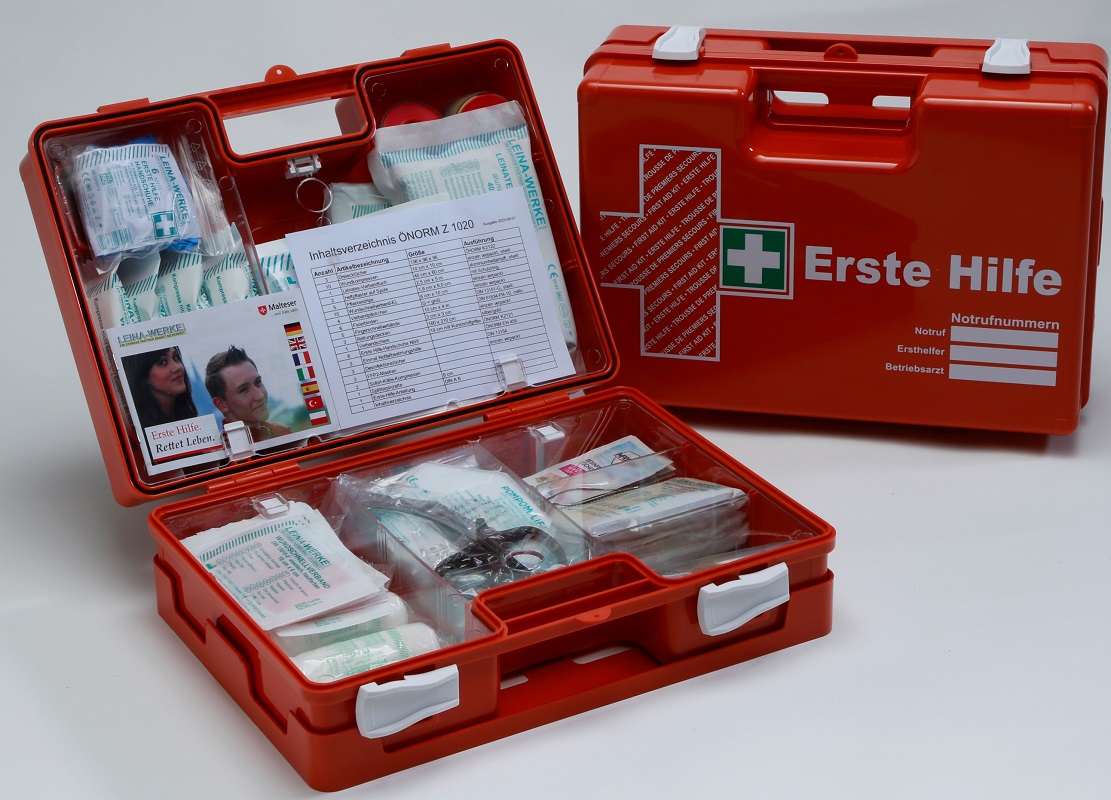 Erste-Hilfe-Koffer MAXI - Inhalt ÖNORM Z 1020:2025, 38055