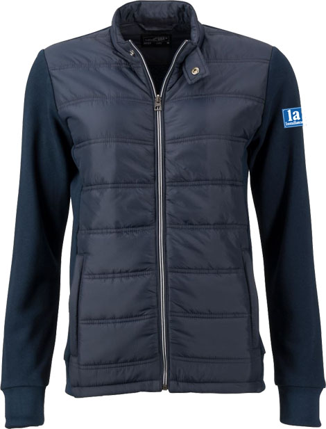 James &  Nicholson Damen Hybrid Sweat Jacke 1123 1a 