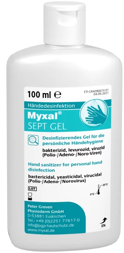 MYXAL® SEPT GEL Händedesinfektion 100 ml Flasche 1a