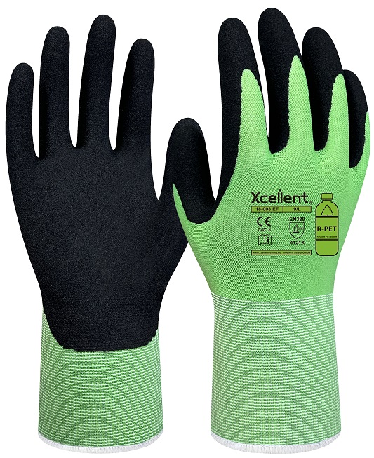 XCellent® ECO LITE N Umweltfreundlicher Schutzhandschuh R-PET, Doppel-Nitrilbeschichtung, 18-008 EF